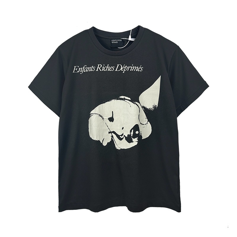 6003 Dark Gray graphic cotton T-shirt