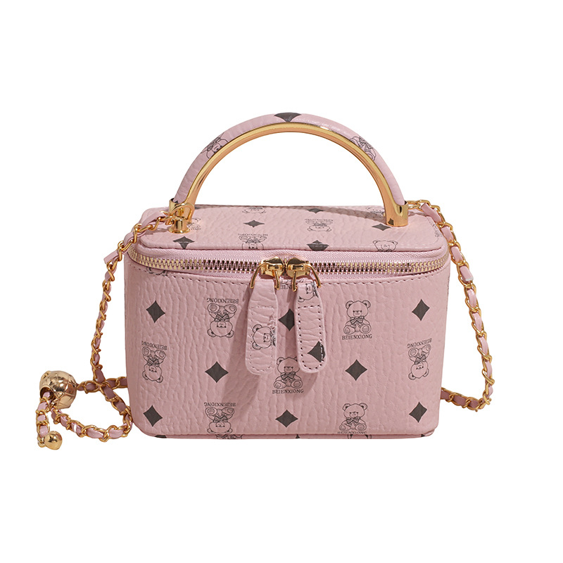 Bolso de mano de alta calidad para mujer 2025 verano nuevo estilo retro impreso bolso de caja textura cadena bolso de mensajero de un solo hombro