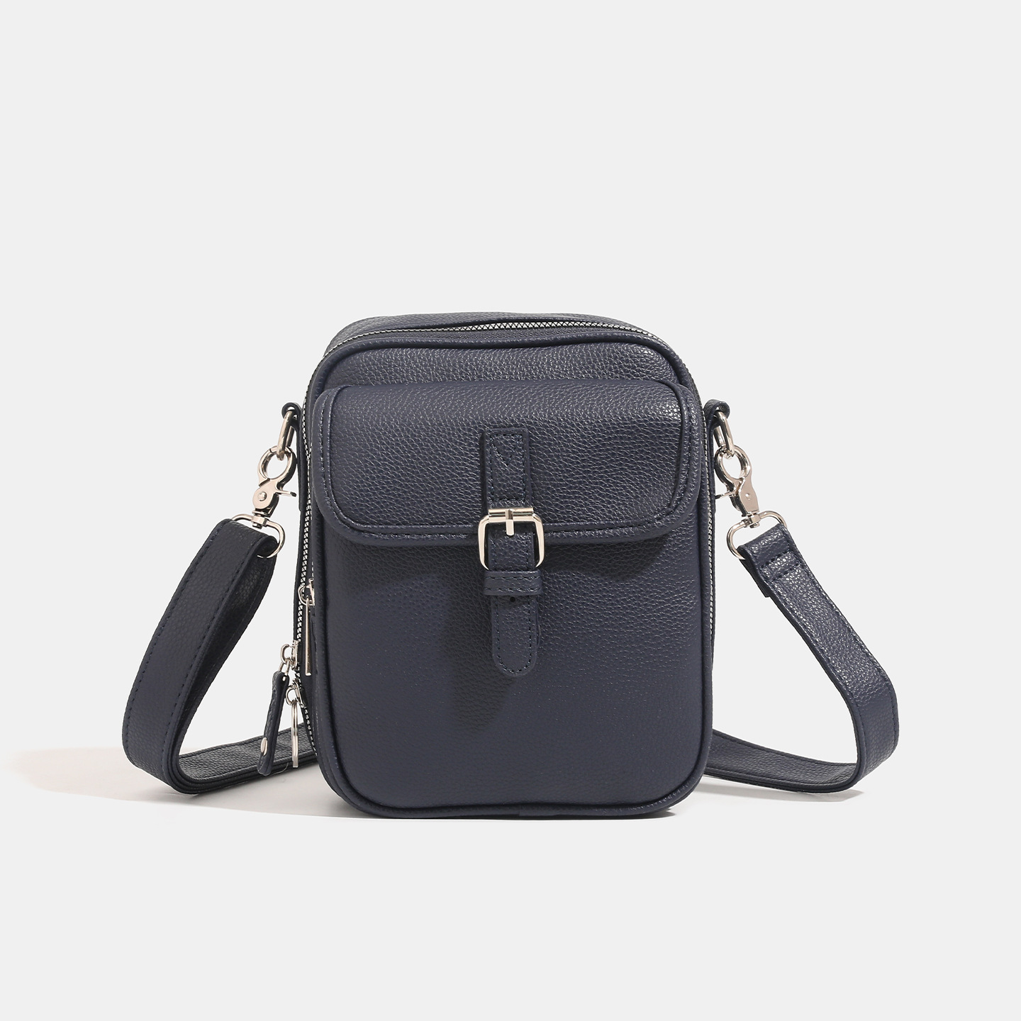 Nuevo bolso de hombro de PU, bolso de mensajero unisex, bolso de almacenamiento moderno, bolso cruzado informal, bolso para teléfono móvil, tarjetero y monedero