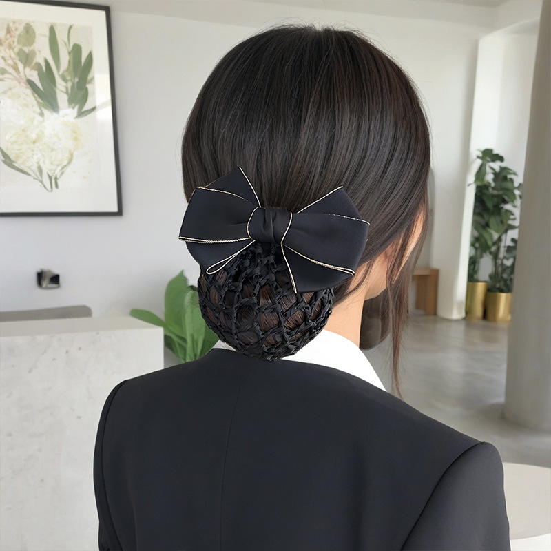 Hair Style for Professional Women Korean Version High-End Simple Flight Attendant Nurse Hotel Bank Beauty Salon Work Updo Fine Net