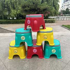 儿童手提凳子 塑料凳 换鞋凳 可印字塑料休闲凳 收纳防滑现代简约