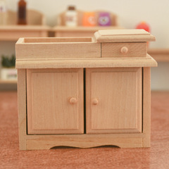 1/12 Scale Dollhouse Miniature Furniture Handmade Microsink Face Basin Table Model Decor