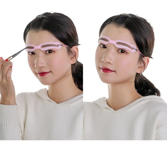 Cross-border wearable thrush card adjustable eyebrow spacing eyebrow card suit beginner eyebrow thrush device beauty makeup tool