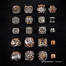 手串隔珠合集文玩配饰国风串珠配珠猴头星月银饰配件散珠包邮