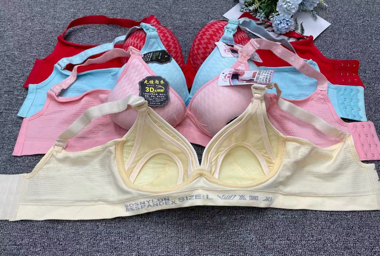 Bra de lactancia de tamaño grande sin anillo de acero abierto para mujeres embarazadas ajustable de lactancia tipo colapso sin marca bra ropa interior image 5