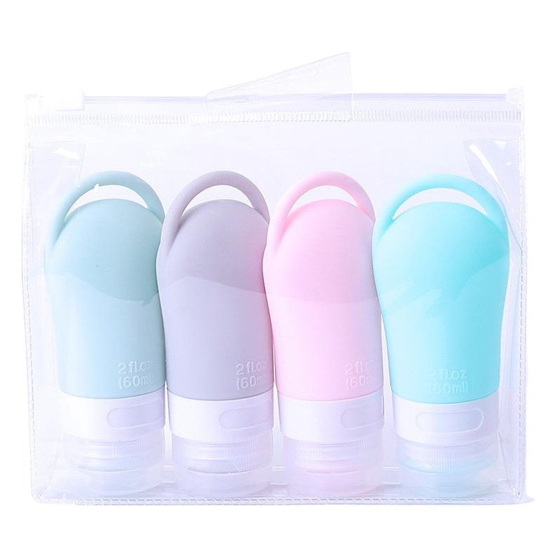 Hanging hole can hang silicone hand sanitizer sub-bottling cosmetics travel sub-bottling set disinfectant portable storage bottle