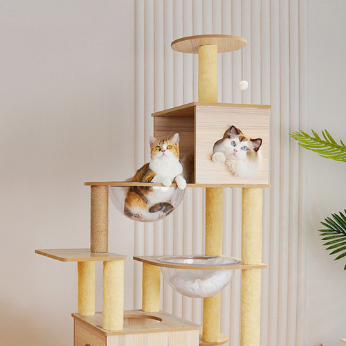 Cloud Meow Environment Cat Tree Cat Bed Cat Tree Integrated Cat Scratch Post High-Level Cat Stand Spacecraft Large Cat Pet Supplies