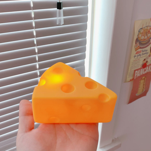 ins cute cartoon cheese cheese creative night light student gift birthday gift ornament luminous toy cute
