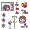 Single sticker-Cherry Maruko Girl