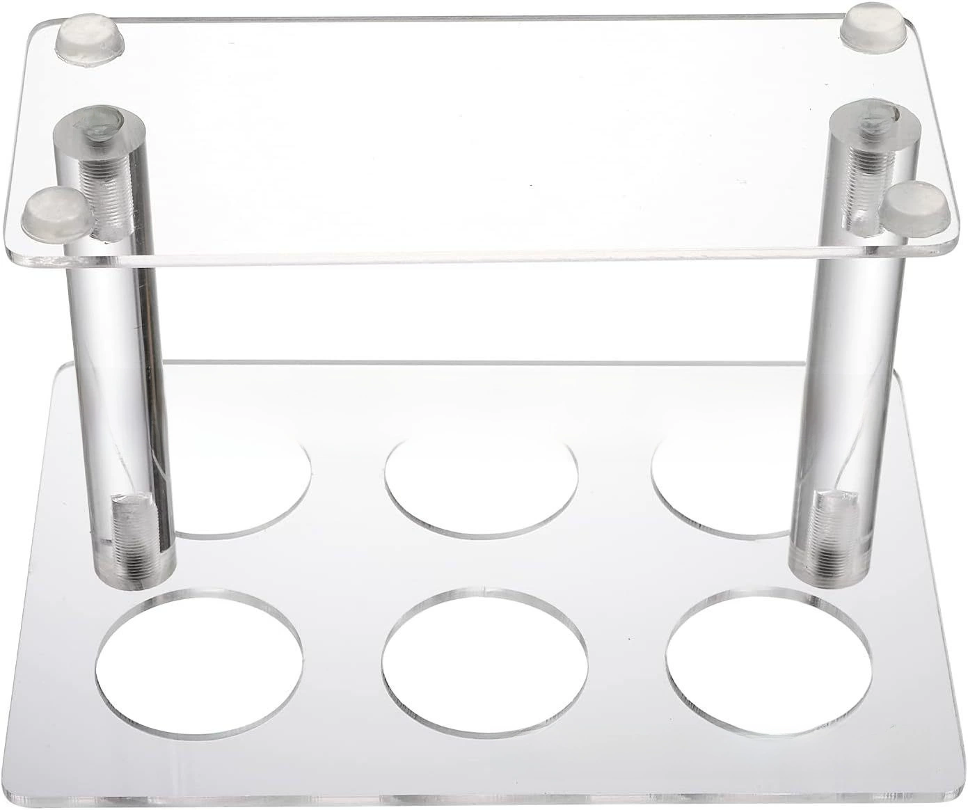 Acrylic ice cream cone bracket, 6 holes, transparent Wahff cake cone bracket, sushi hand roll bracket
