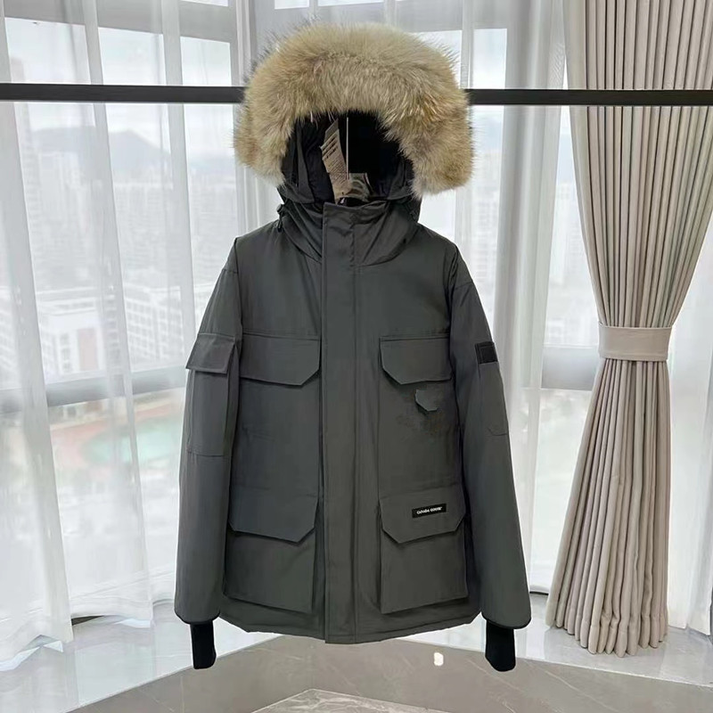 Canada Goose down Jacket Canada 08 Same Style Men's and Women's Mid-Length Jacket Couple Expedition Parka 4660Ma