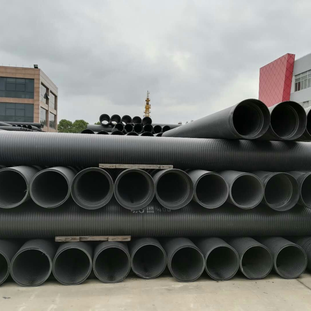 厂家直销  明国牌 HDPE 中空壁缠绕管 中空缠绕管 hdpe承插缠绕管