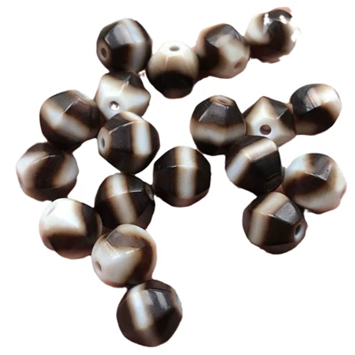 beads agate six-edged beads | Zərgərlik ara hissələri