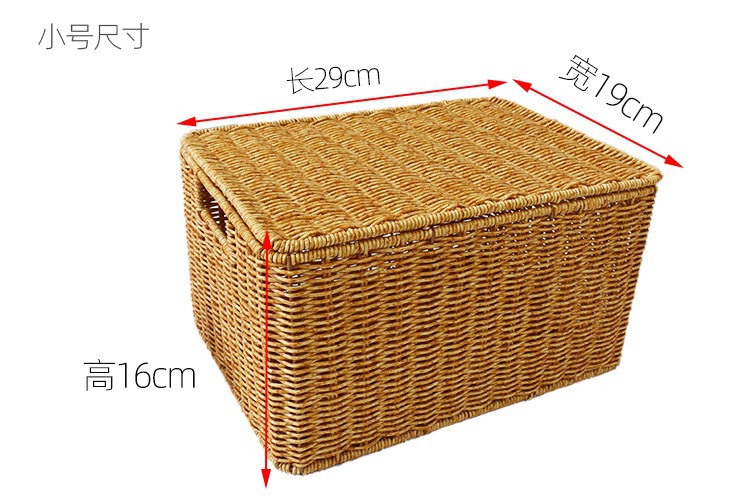 Caja de almacenamiento de tela de caña imitación gran tamaño caja doméstica para organizar ropa ropa edredón de gran capacidad caja de almacenamiento de dormitorio