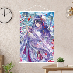 Genshin Impact Game 2D Art: Ayaka Sumeru & Faruzan Heat Transfer Print Wall Decor Canvas Painting, Available in Multiple Sizes