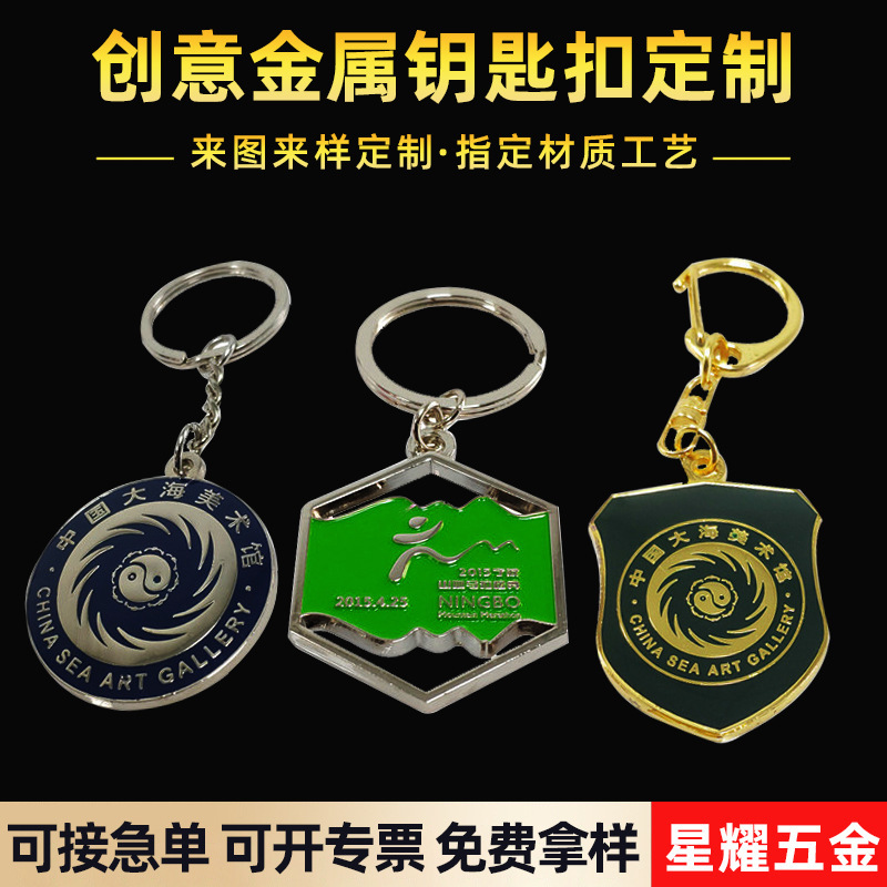 Customized Keychain Metal Cartoon Enamel Backpack Pendant Keychain Anime Heat Transfer Paint Keychain Customization