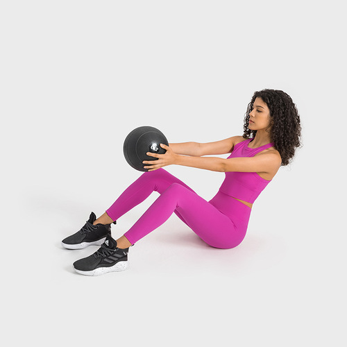 ET Double 6 Lycra Nude Antibacterial No T Line Peach Butt Yoga Pants High Waist Hip Lifting Sports Fitness Pants for Women