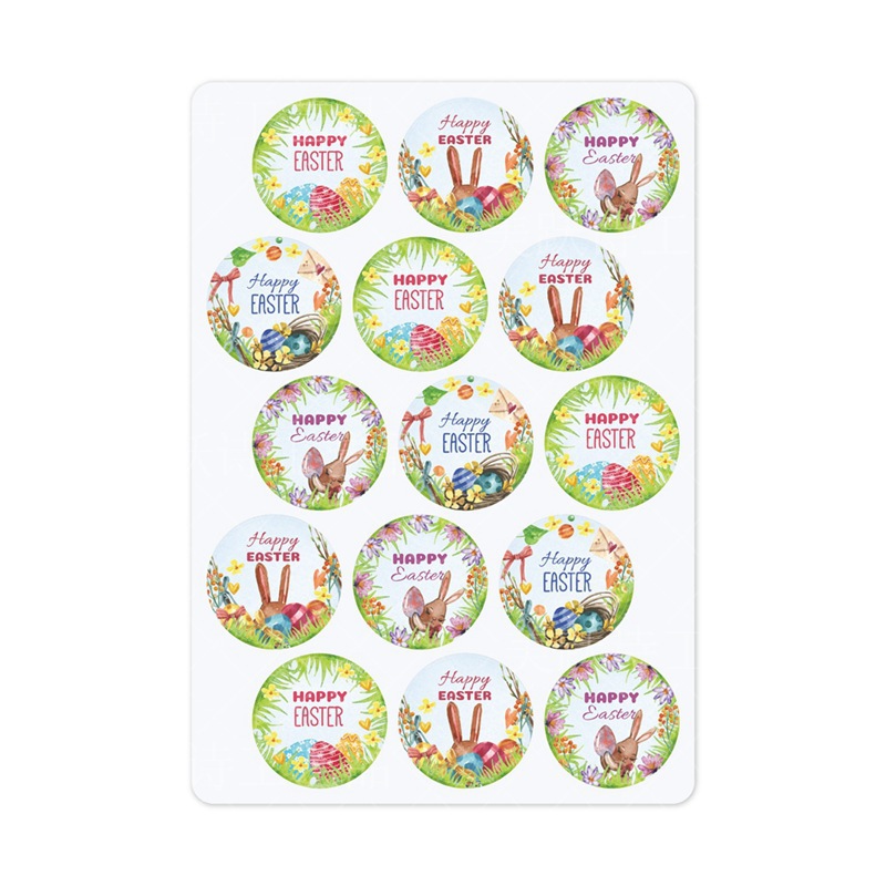 2024 Nueva etiqueta engomada de la decoración del Partido de Pascua conejo Carnaval fiesta de vacaciones etiqueta engomada del diario