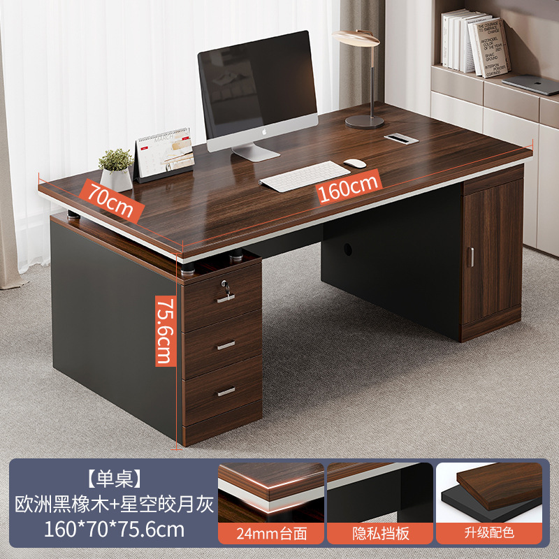 Unidad de escritorio Escritorio de computadora Escritorio simple mesa y silla moderna combinación personal de oficina mesa de jefe mesa para el hogar
