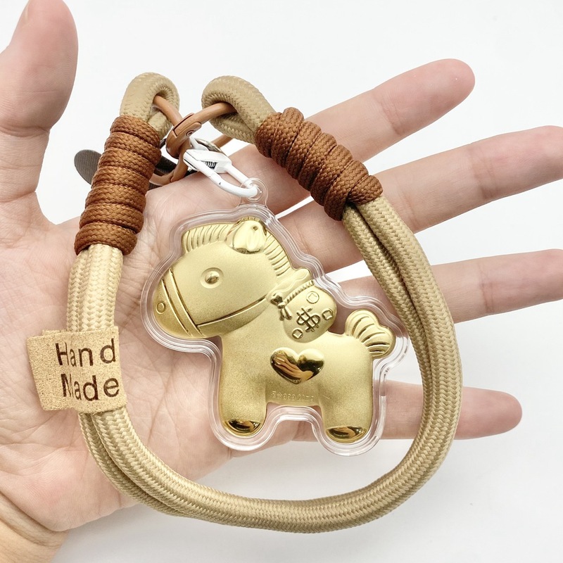 水貝人気ラブブゴールドキーホルダー LABUBU バッグペンダントパンダペンダント携帯電話チェーン漫画卸売|undefined