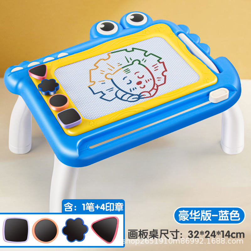 Tabla de escritura de cocodrilo azul con pies (caja de color)