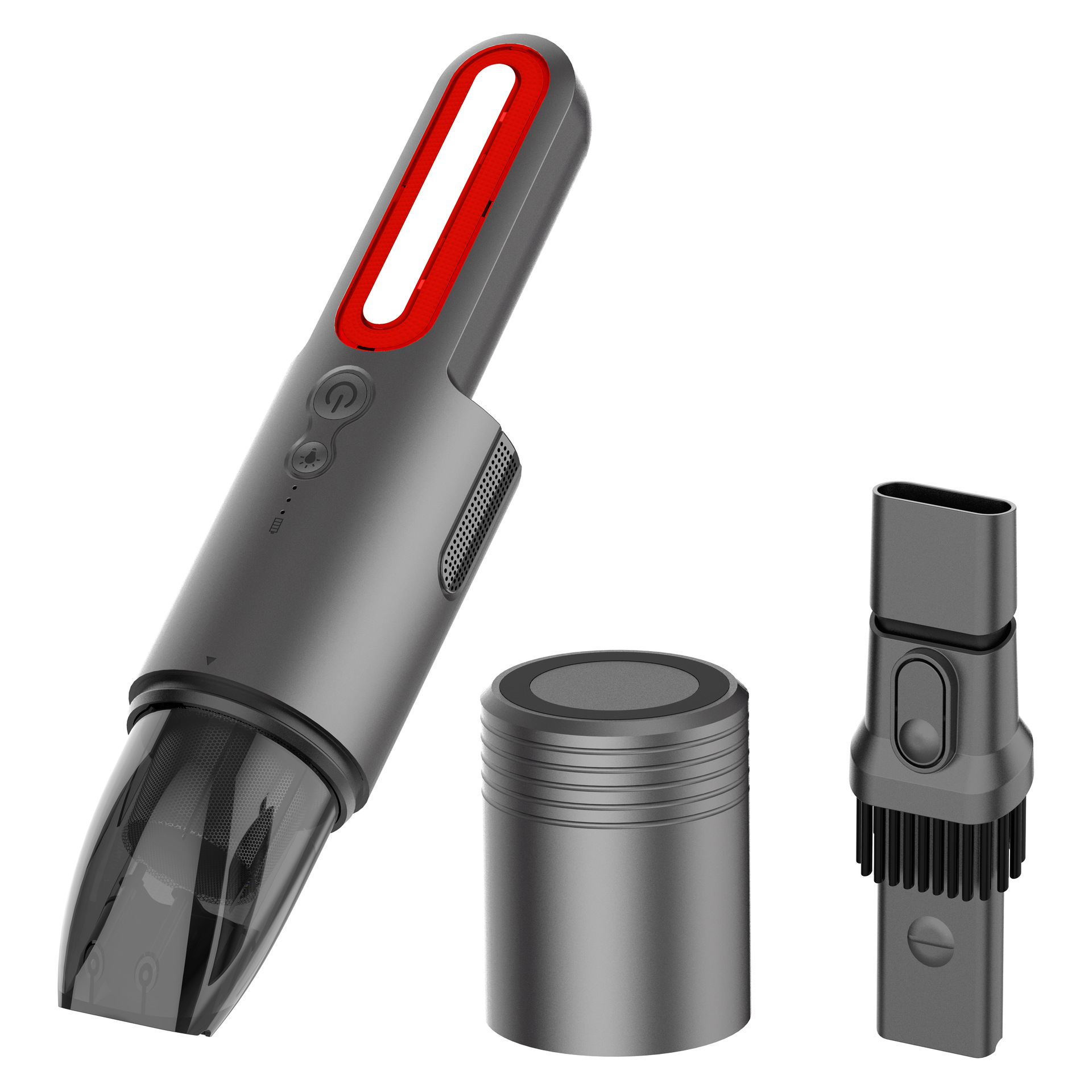 Cross-border wholesale car-mounted handheld car vacuum powerful suction LED flashing warning light outdoor lighting