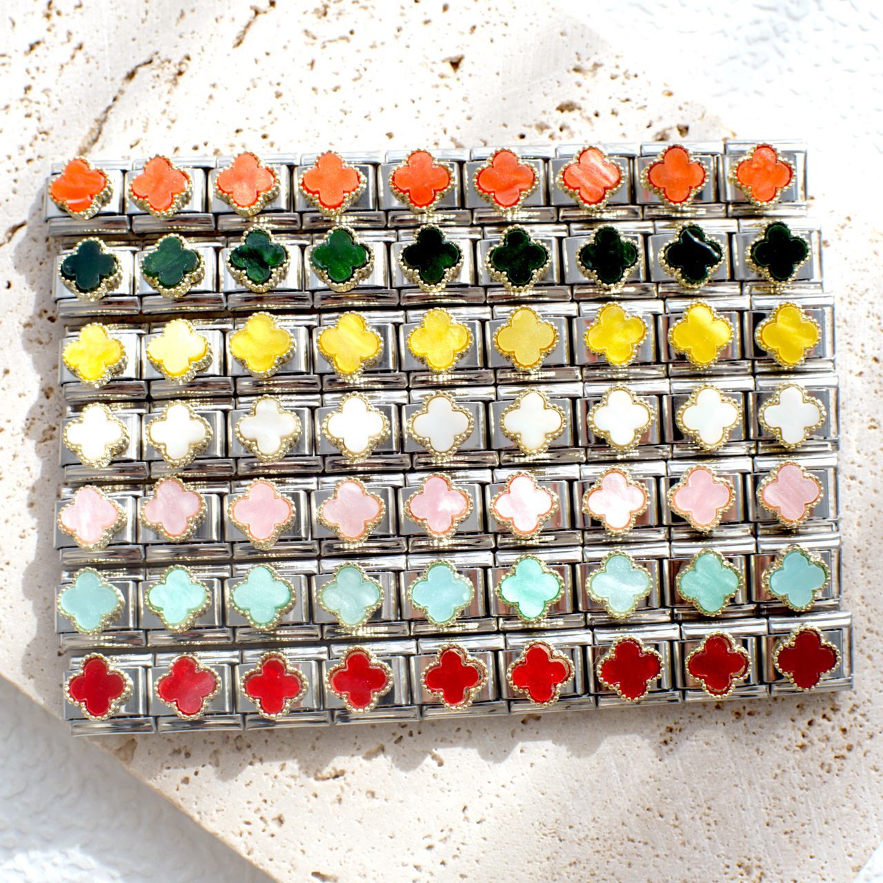 new italian style module bracelet series four-leaf clover series modeling personalized assembly chain