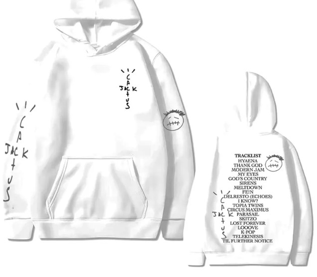 Cactus Jack Utopia Graphics Hoodie Men Hip Hop Fashion Trend