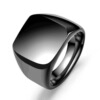 Fashionable glossy light board stainless steel, men's trend ring, European style, suitable for import, city style