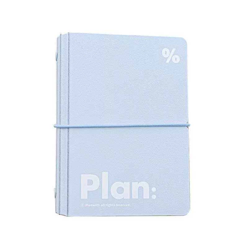 Pocket Binder Notebook Planwith, minimal refillable A6/A7, tear-off pages, portable