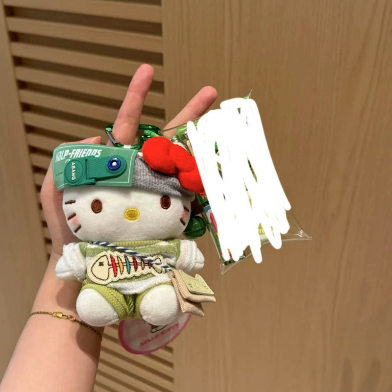 Sanrio, hello kitty, подлинная классическая мультяшная плюшевая кукла, сумка, упаковка, брелок