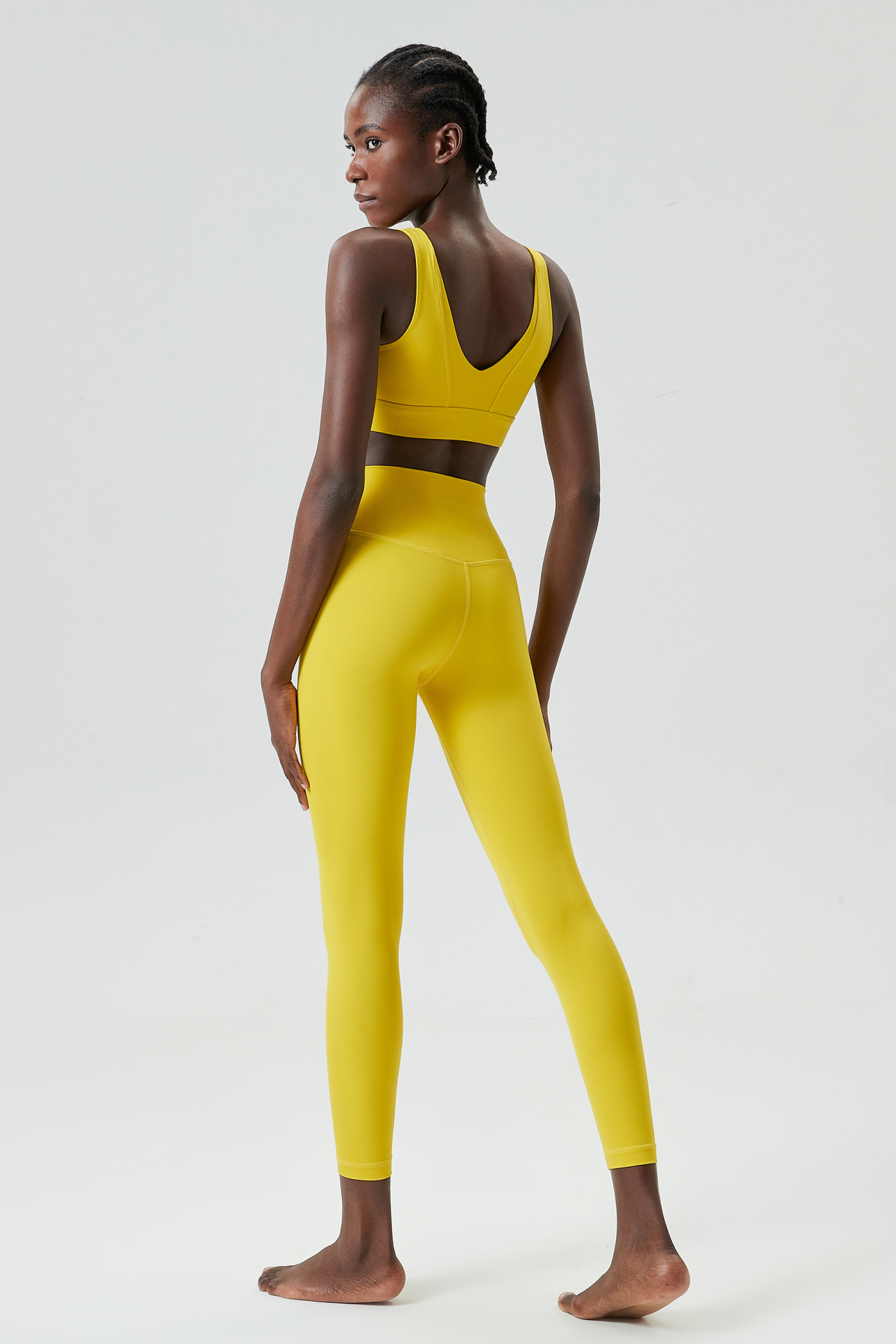 Simple Style Sport Style Solid Color Nylon U Neck Tracksuit Racerback Tank Tops Skinny Pants display picture 19