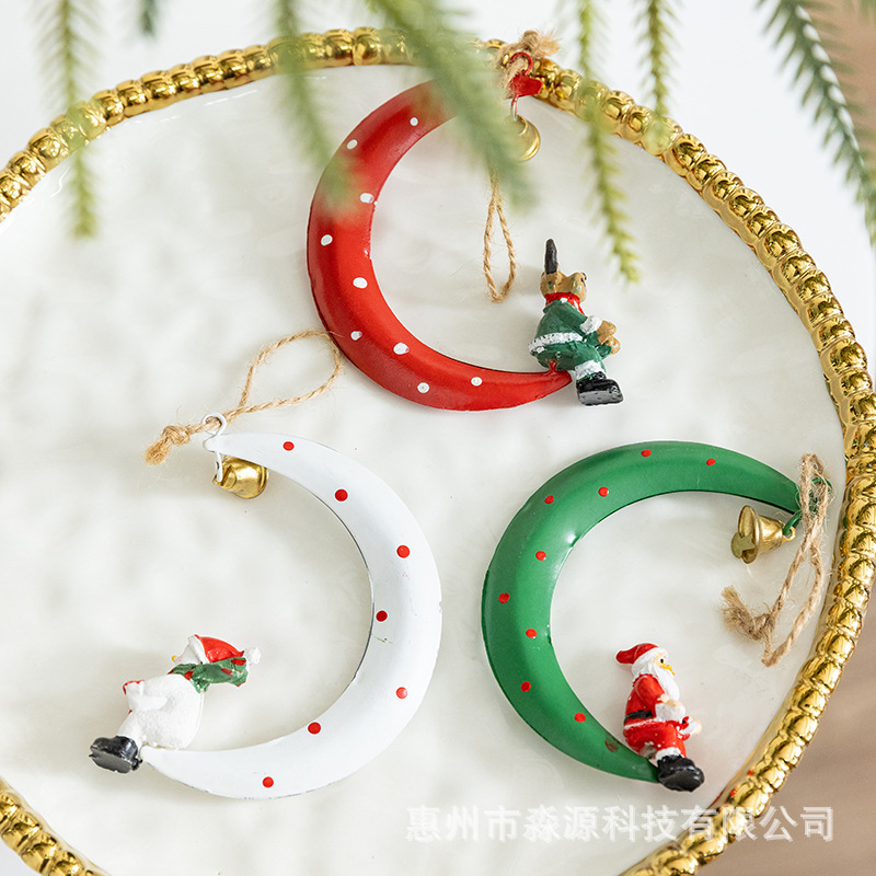 クリスマスメタルペンダントクロスボーダー特別雪だるま老人ヘラジカペンダントセットクリスマスツリー家の装飾小さなギフト|undefined