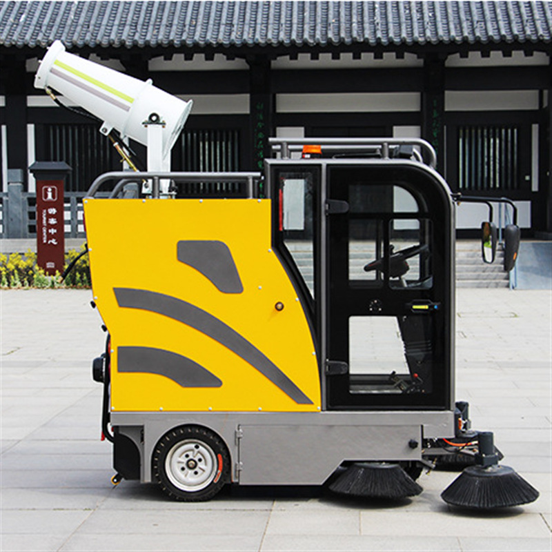 驾驶室扫地机全封闭式五刷电动洗车机工厂车间物业小区清扫车