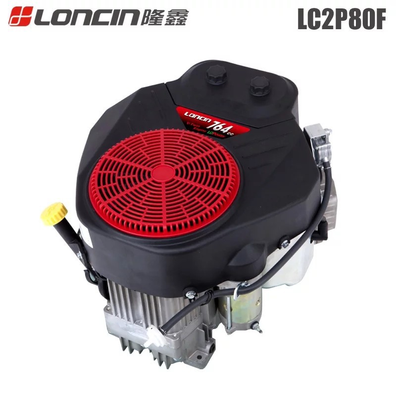 Longxin 2P80F dual-cylinder 25 horsepower 764cc vertical axis gasoline engine dual-cylinder lawn car for lotus root digging machine