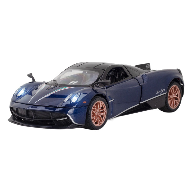 Modelo de coche de aleación Jiaye 1:32 Pa coche deportivo de barro dragón chino Huayra sonido y luz Tire hacia atrás herramienta modelo de coche adornos