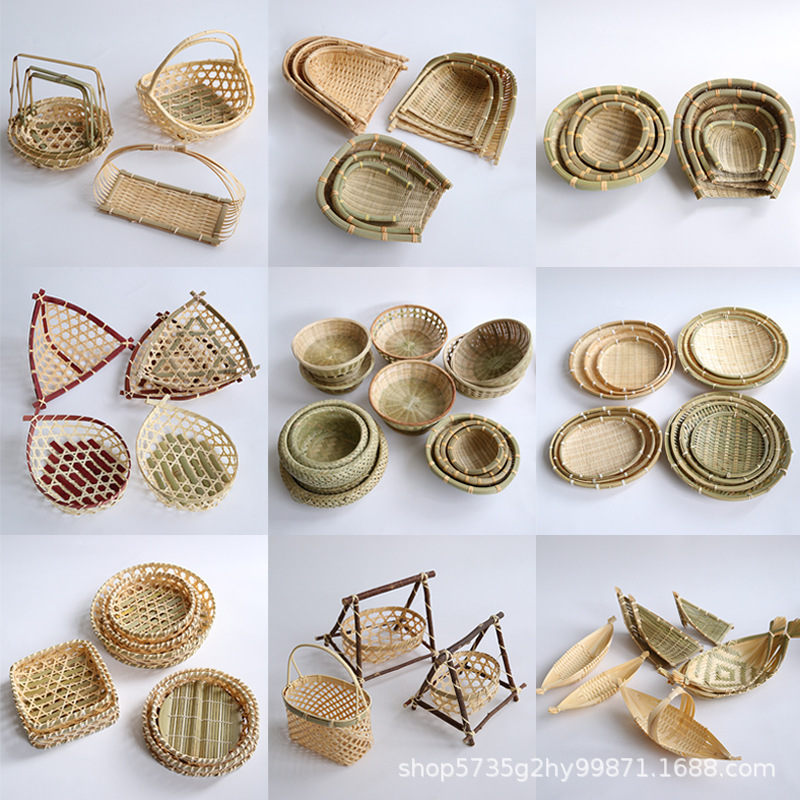 dustpan plate bamboo basket bamboo basket small crisp meat plate melamine hot pot tableware imitation bamboo and rattan dustpan plate bamboo basket bamboo basket small crisp meat plate melamine hot pot tableware imitation bamboo and rattan