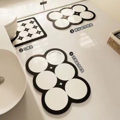 Bathroom mat, diatomaceous earth absorbent mat, bathroom/ toilet door anti-slip foot mat, toilet U-shaped mat