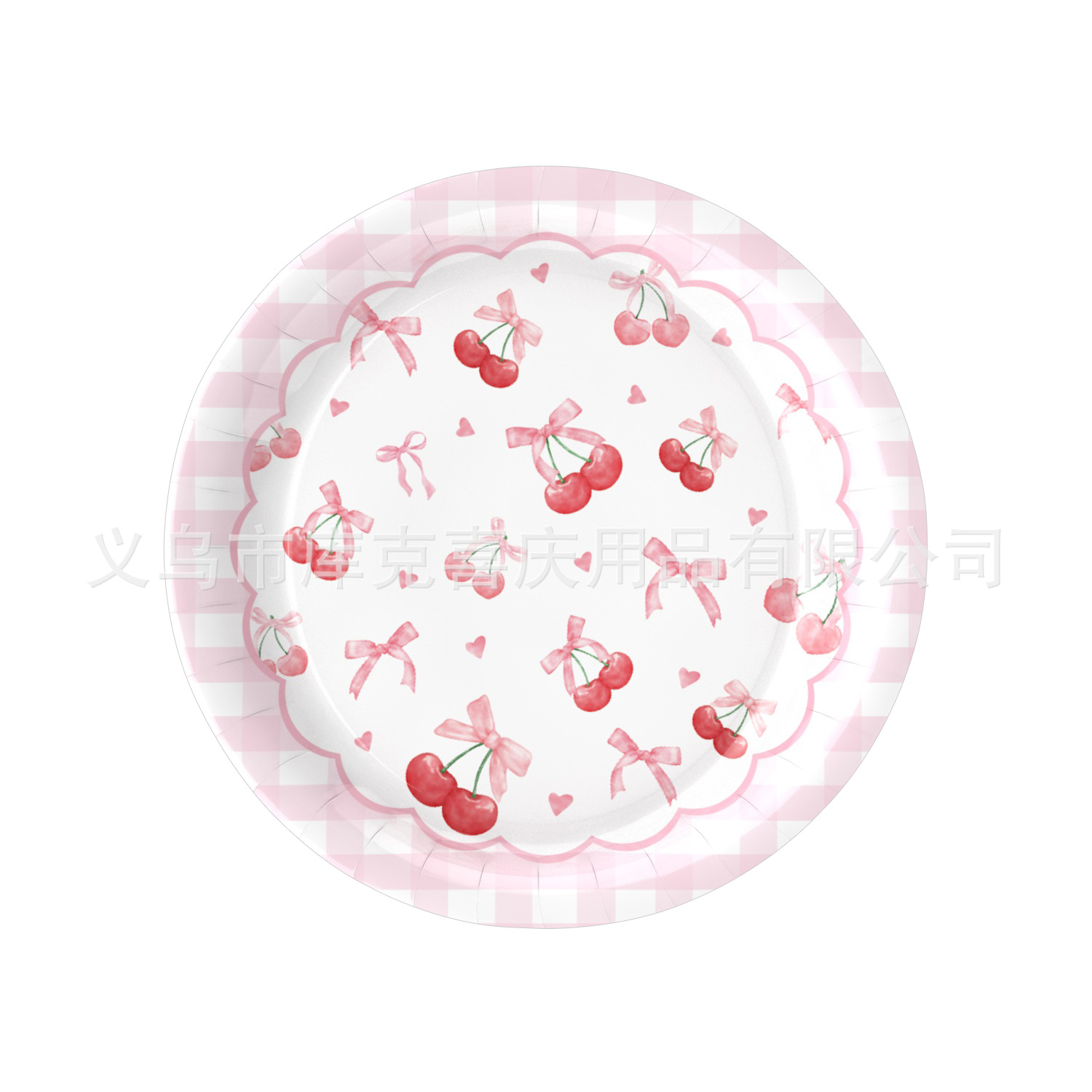 Nuevo arco de cereza tema decoración de fiesta de cumpleaños de niños bandeja de papel tazas de papel toallas de papel set de cubiertos