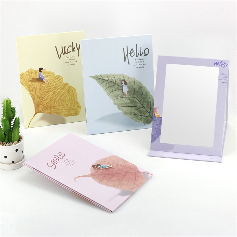N3433 de gran tamaño exquisito espejo de papel espejo cosmético de viaje espejo vestidor portátil Yiwu boutique de suministro