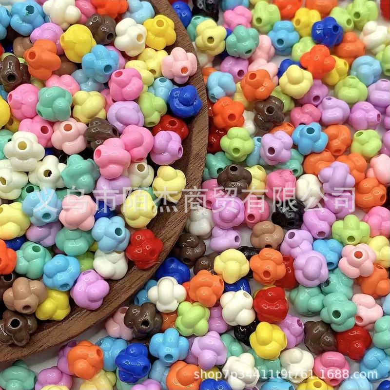 9mm带孔亚多巴胺烤漆彩色异形串珠笔配件手机钥匙包链diy手工饰品|undefined