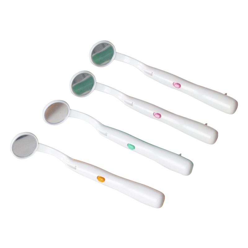 Espejo oral LED transfronterizo para cuidado bucal con espejo bucal iluminado, lente de inspección de endoscopio interno de dientes de visualización luminosa antivaho