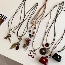 新中式复古民族风长款吊坠女小众百搭叠戴韩系时尚潮流配饰项链