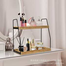 跨境衣柜化妆品置物架桌面保养品收纳双层梳妆台多层整理架子