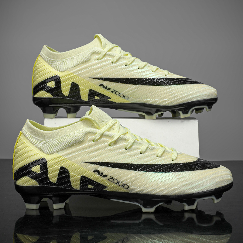 Transfronterizo comercio exterior 2025 nuevos zapatos de fútbol de alta altura, zapatos de fútbol TF, zapatos de entrenamiento de clavos 15 hombres