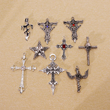 跨境十字架吊坠复古十字架配件DIY项链手串汽车钥匙扣包包配饰潮