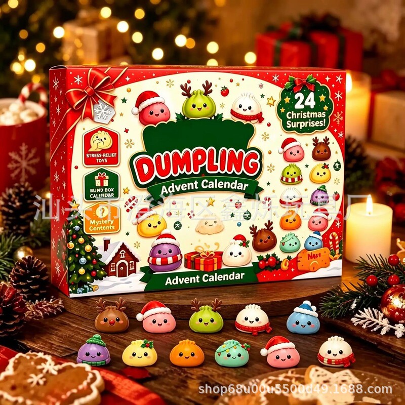 24-Day Christmas Countdown Blind Box Stress-Relief Squishy Christmas Toy Bun Blind Box Tear-Off Calendar Hole-Punching Fun 24-Day Christmas Countdown Blind Box Stress-Relief Squishy Christmas Toy Bun Blind Box Tear-Off Calendar Hole-Punching Fun