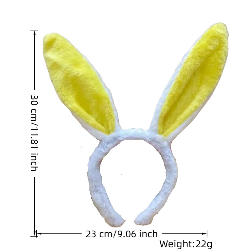 Transfronterizo luminoso conejo oreja banda de cabello adorable peluche banda de cabello oreja banda de cabello accesorios de vestir de fiesta de Pascua