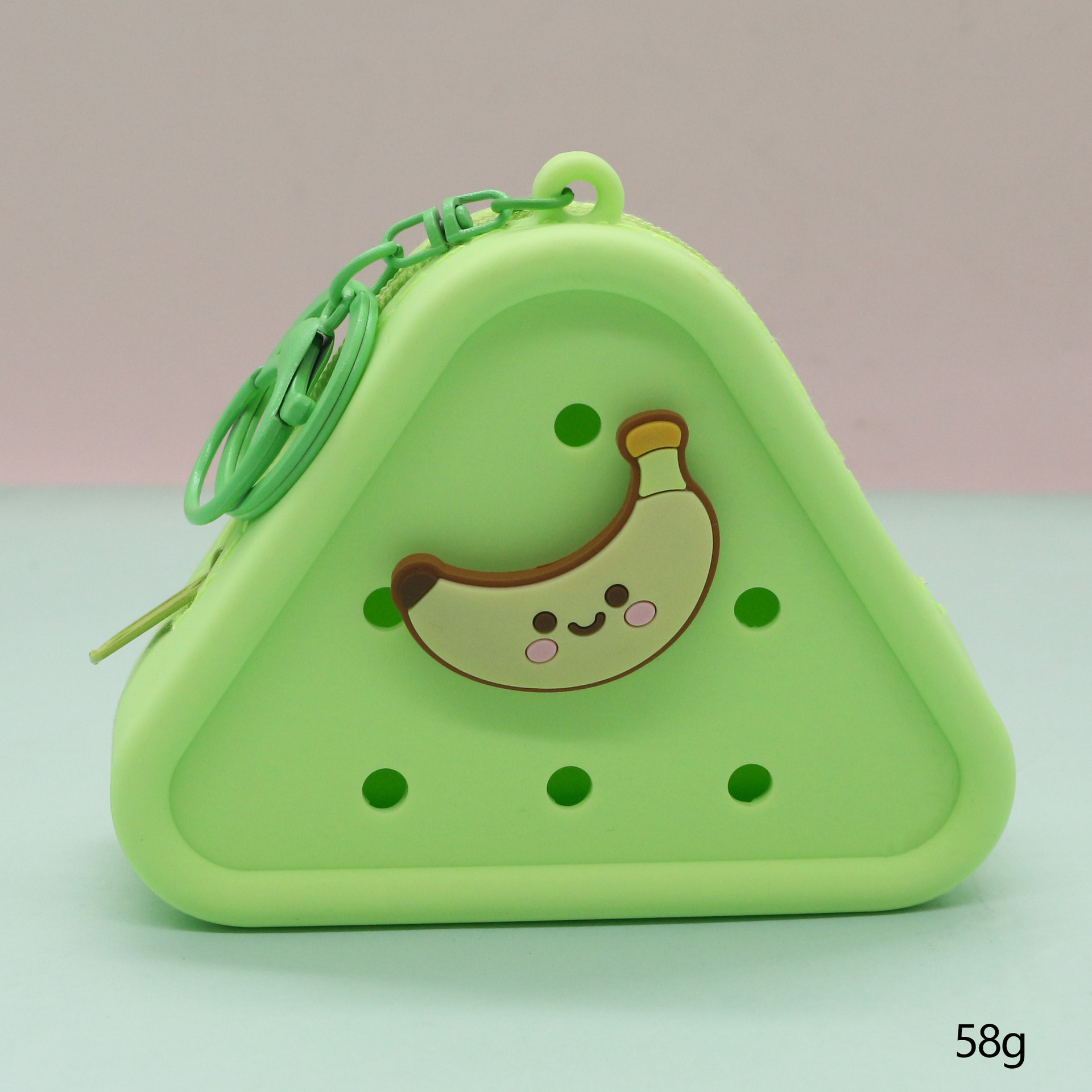 Inventario de dibujos animados de silicona agujero bolsa mini bolso diy bolsa de almacenamiento bolso auriculares llavero colgante regalo