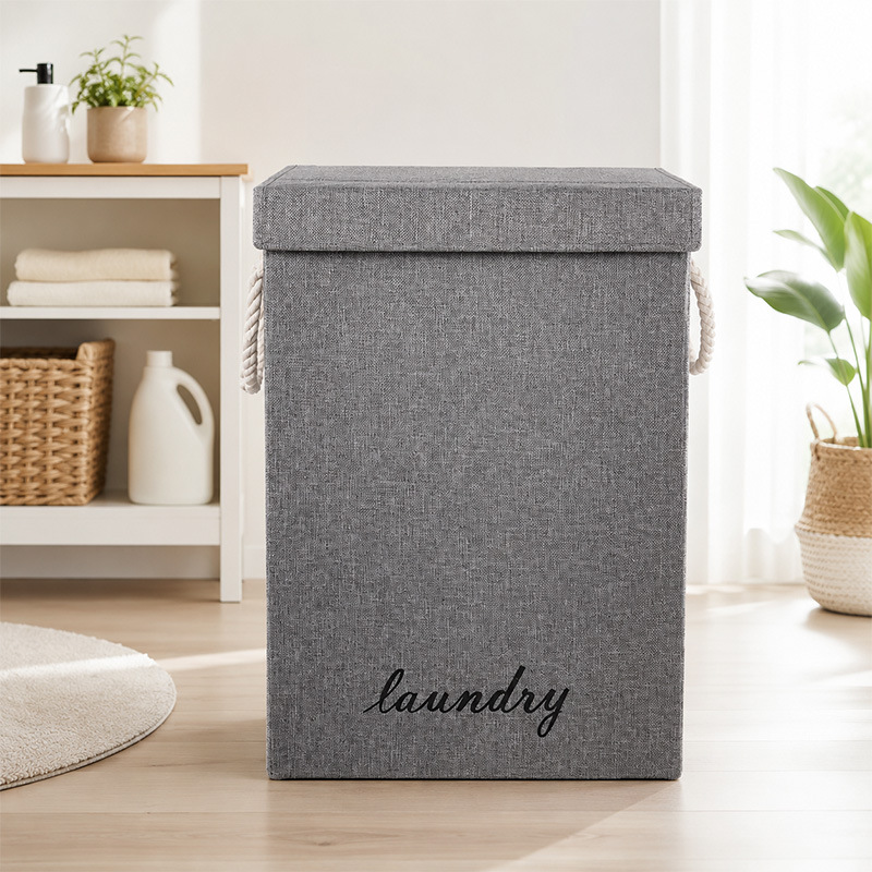 Dirty clothes basket generous style F2 gray